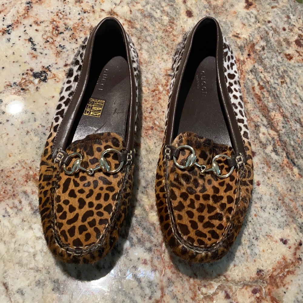 GUCCI animal print loafers